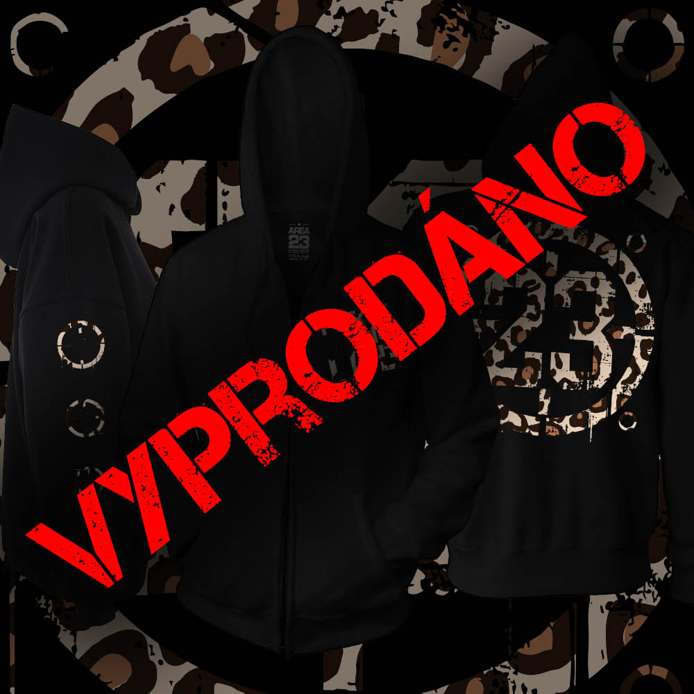 Unisex mikina se zipem leopard limitovaná edice